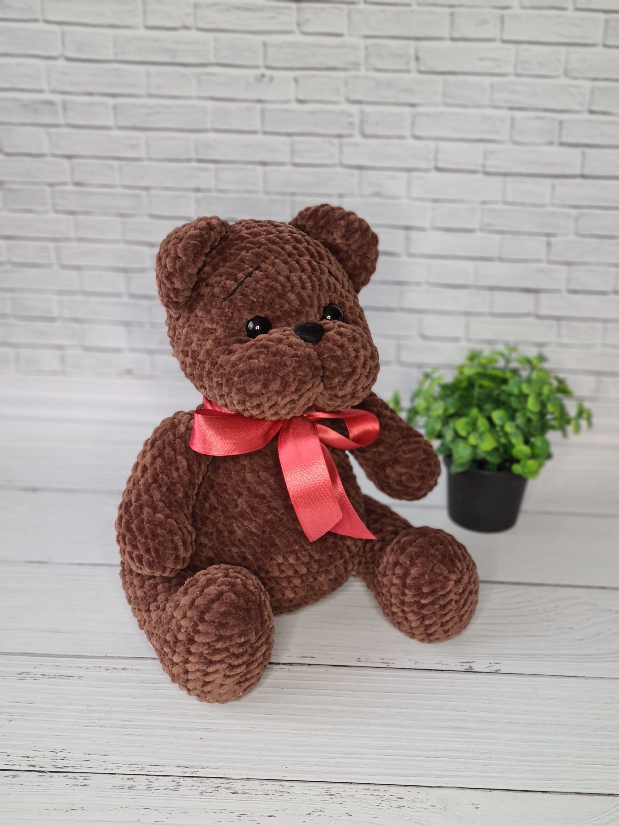 bear - My, Knitting, Crochet, Knitted toys, Longpost