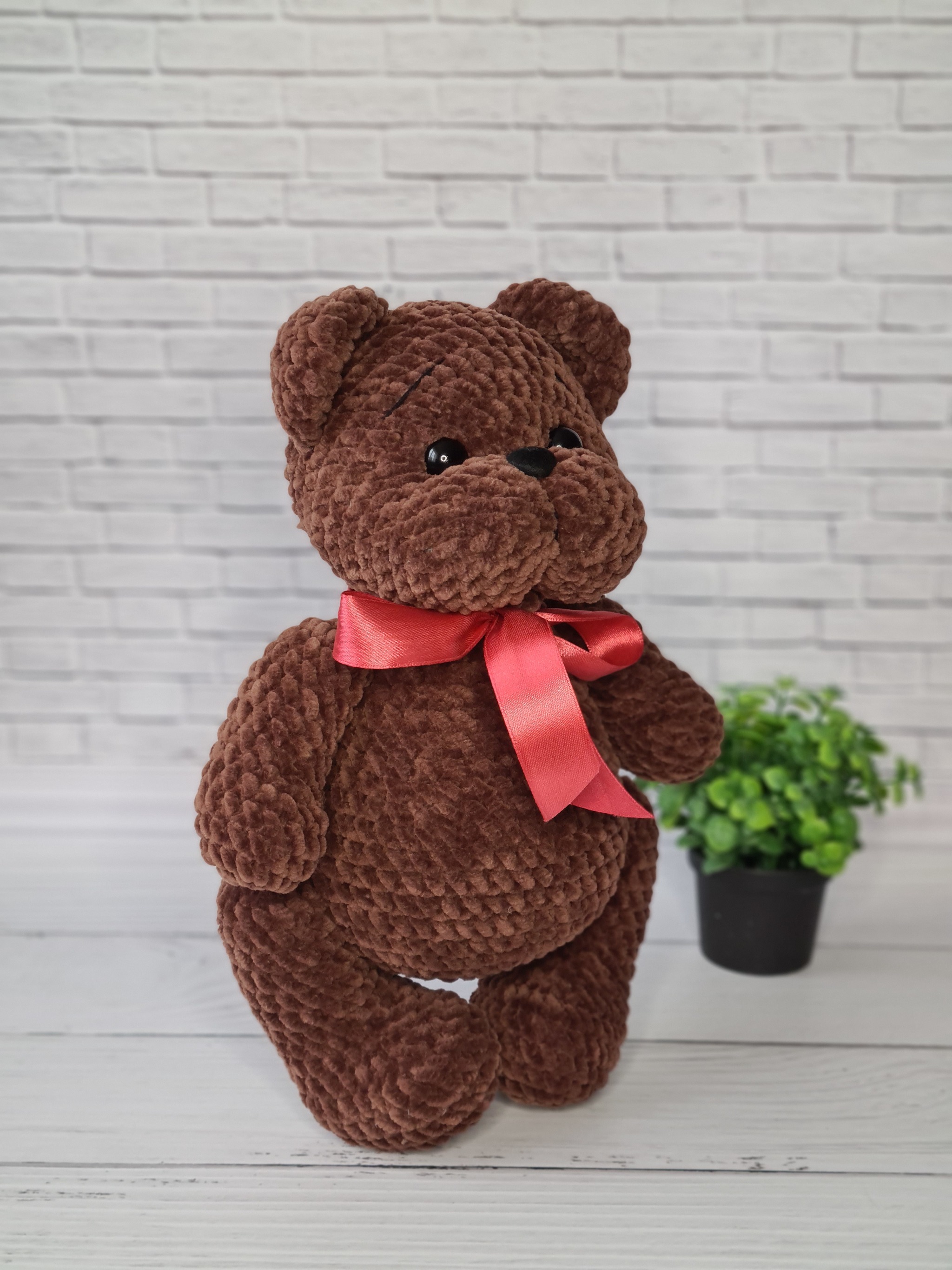 bear - My, Knitting, Crochet, Knitted toys, Longpost