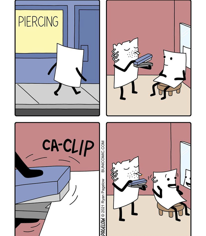 Piercing - Buni, Comics, Piercing, Humor, , Drawing, Paper