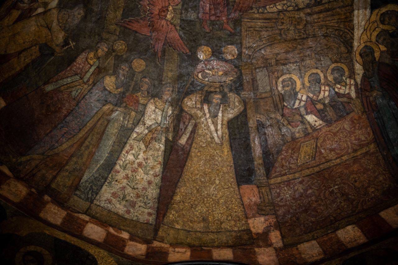 Unique frescoes of the early 18th century to be restored in Sretensky Monastery - Fresco, Temple, The cathedral, Moscow, Restoration, Architecture, Longpost