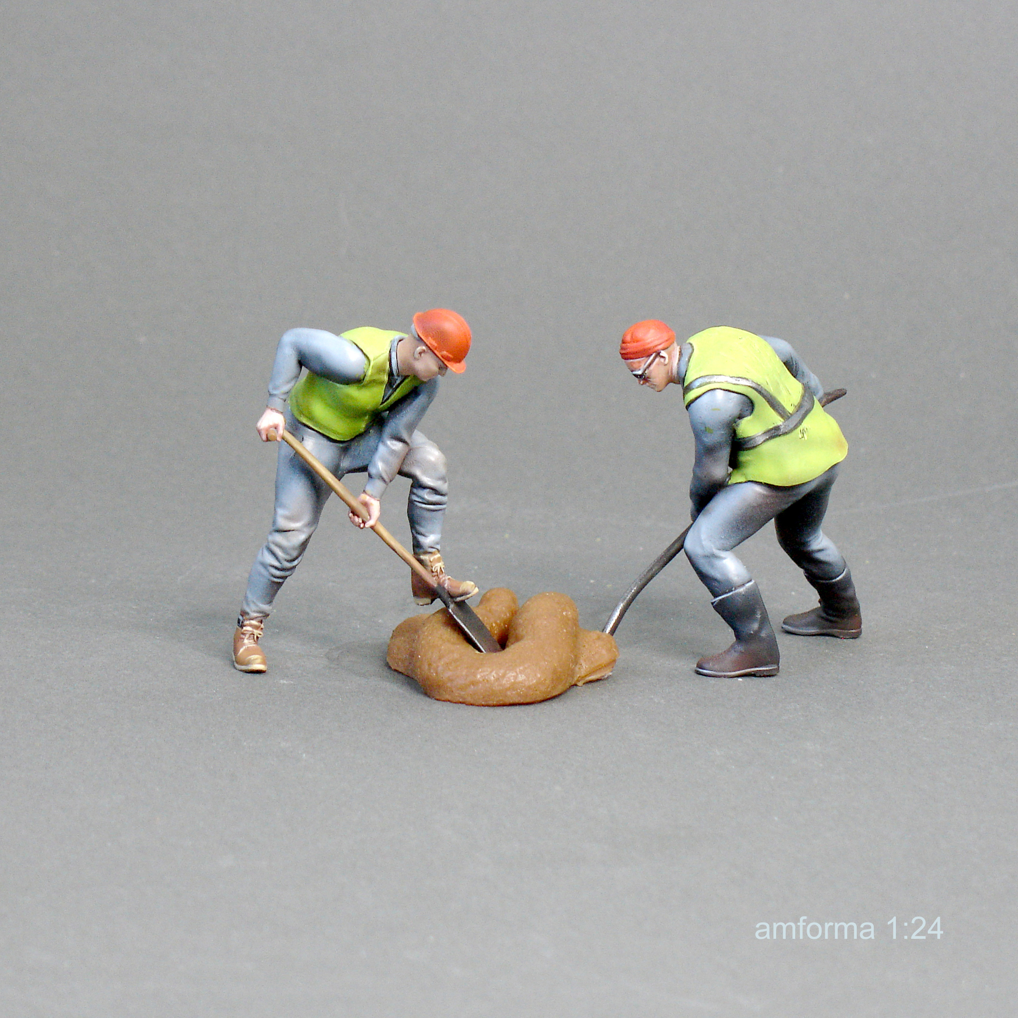 Work days - My, 3D, 3D modeling, 3D печать, Workers, Miniature, Painting miniatures, Modeling, Stand modeling