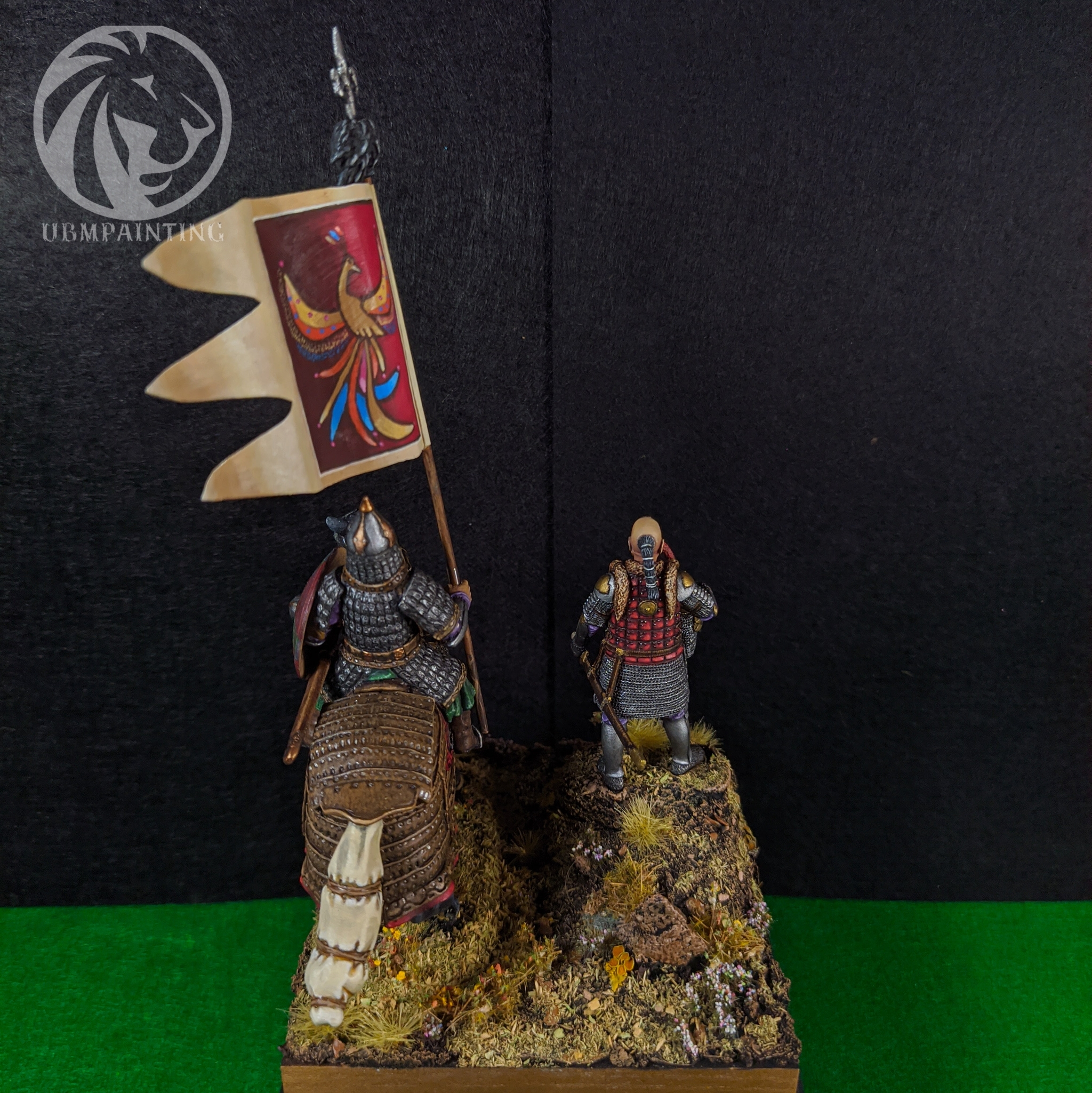 Mamai and his heavy rider 54mm - My, Modeling, Stand modeling, Painting miniatures, Miniature, Mongols, Rus, Golden Horde, Diorama, , Artist, Longpost