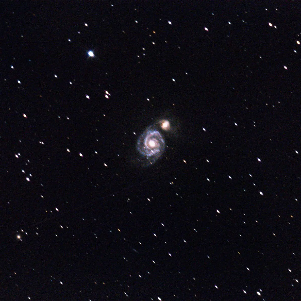 Astrophoto attempts continue - Whirlpool Galaxy - My, Astrophoto, Galaxy