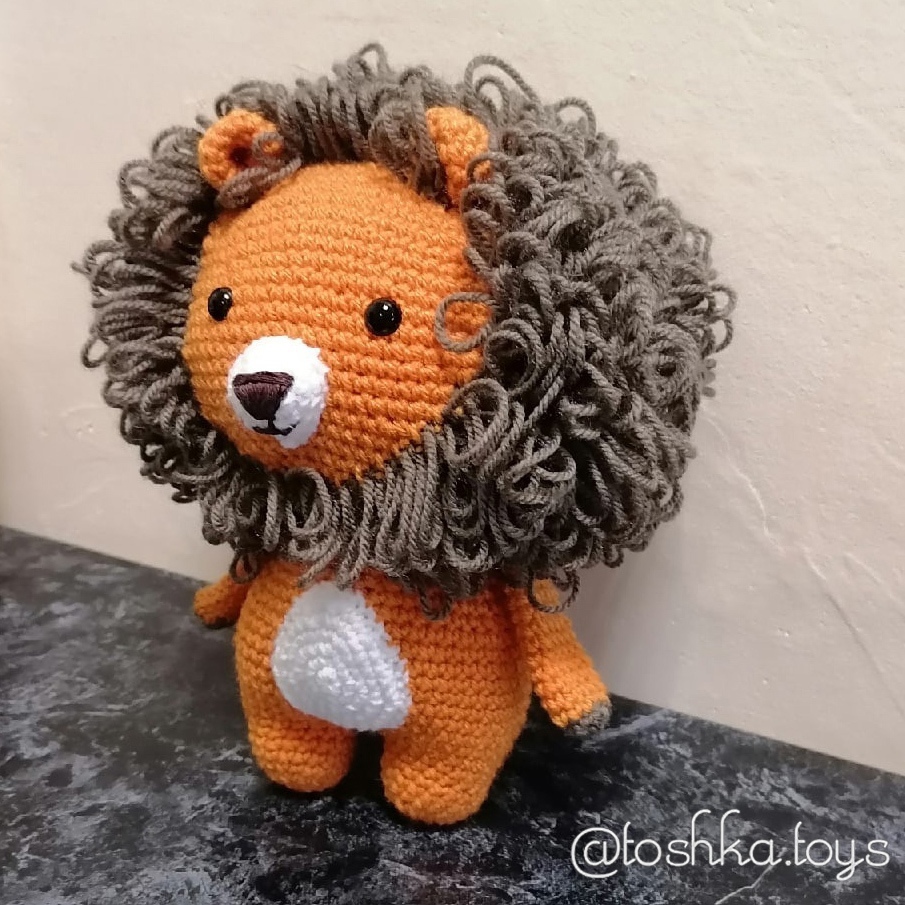 Lion cub - My, Amigurumi, Needlework without process, Knitted toys, a lion, Crochet, Handmade, Longpost