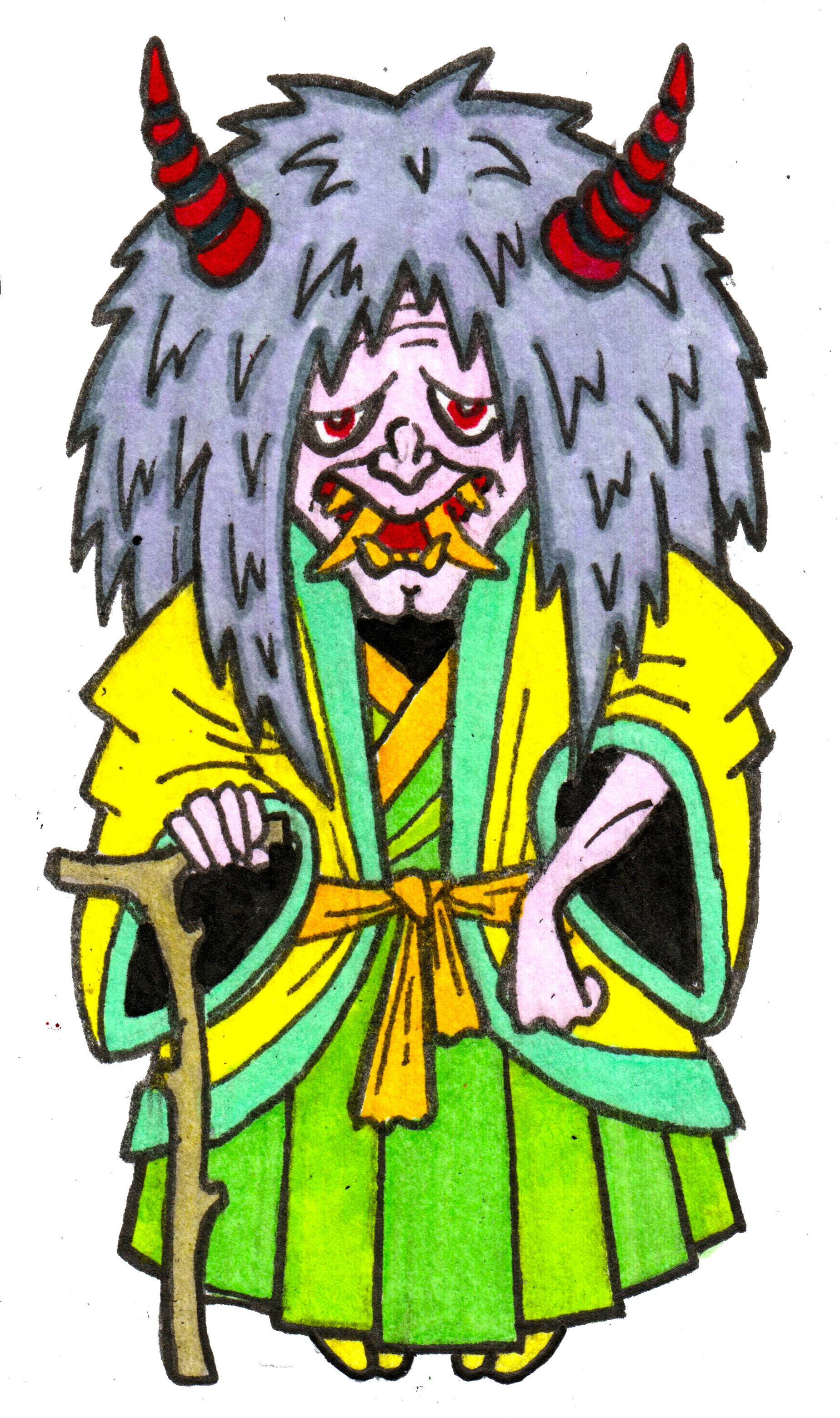 Japanese evil spirits - My, Art, Mythology, Japan, Yurei, Yokai, Kitsune, Longpost, Evil spirits