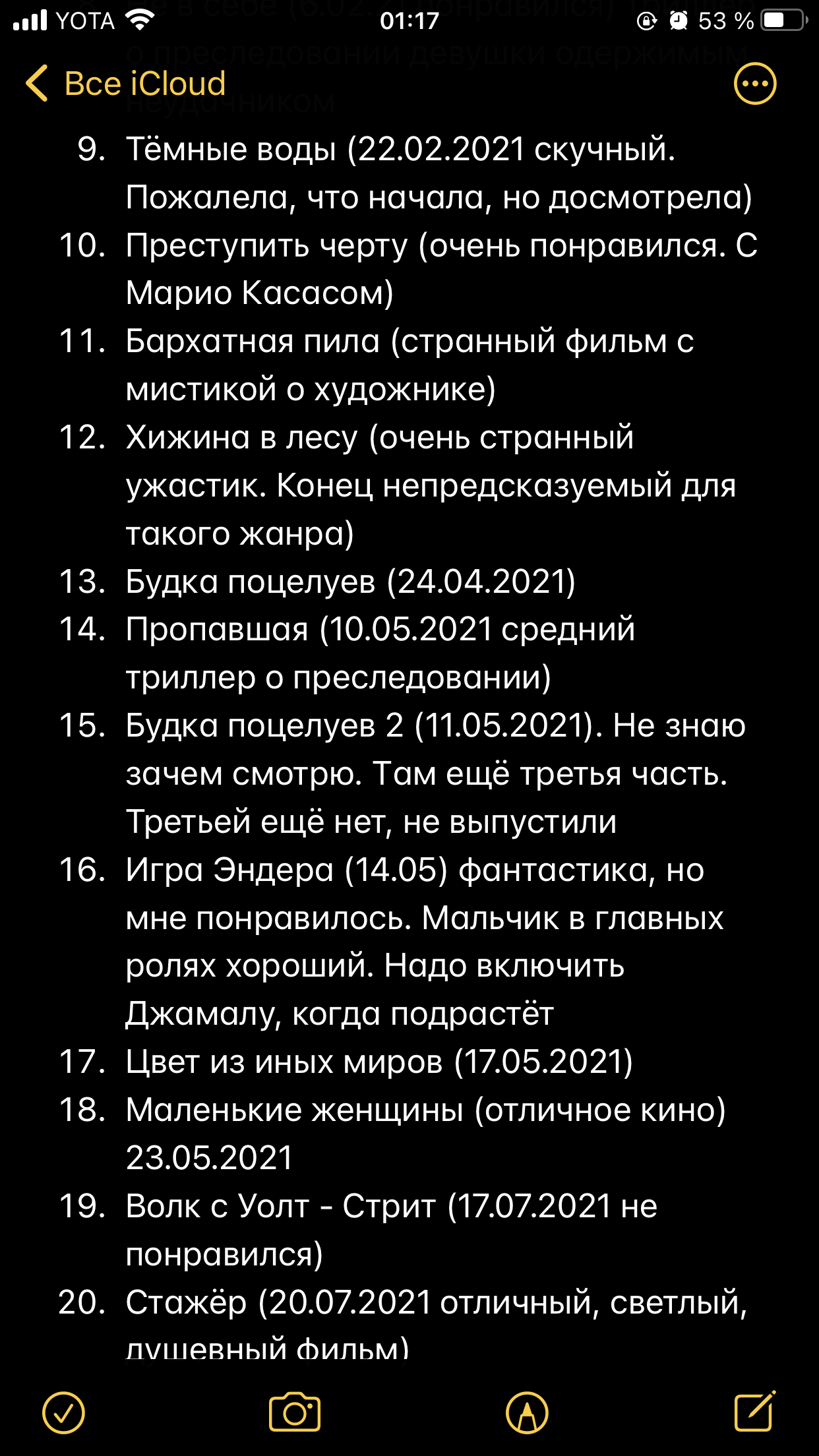 Список просмотренных фильмов с 2017 года | Пикабу