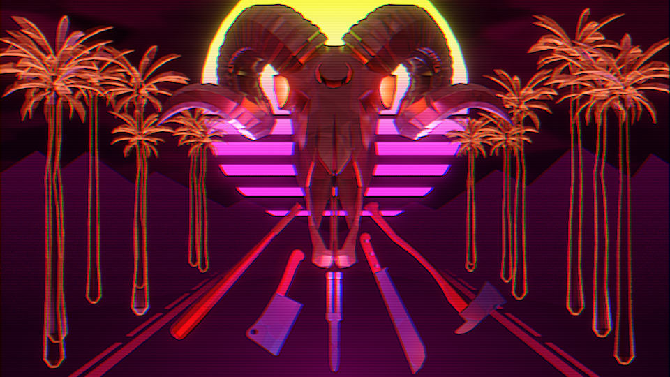 #58 Header - My, Loupolny world mfsus, Carpenter Brut, Fan art, Retrowave, Hotline miami, Video, Art