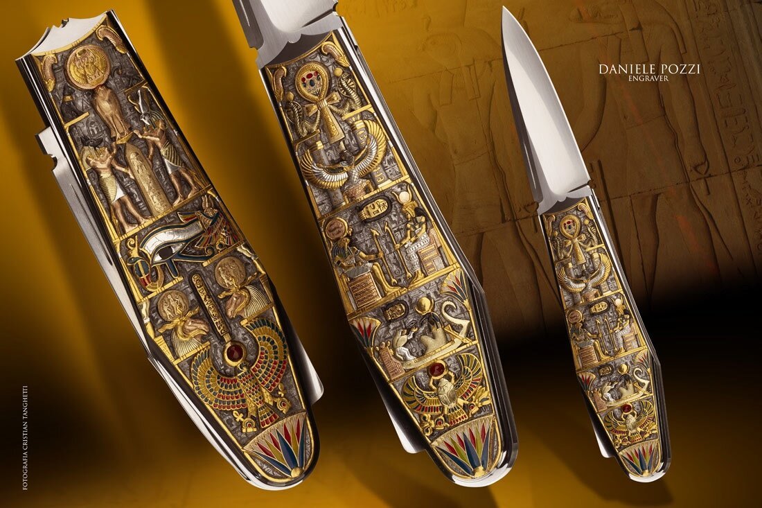 Incredibly fine and detailed engraving by a famous Italian master - Knife, Engraving, Master, Engraver, Longpost