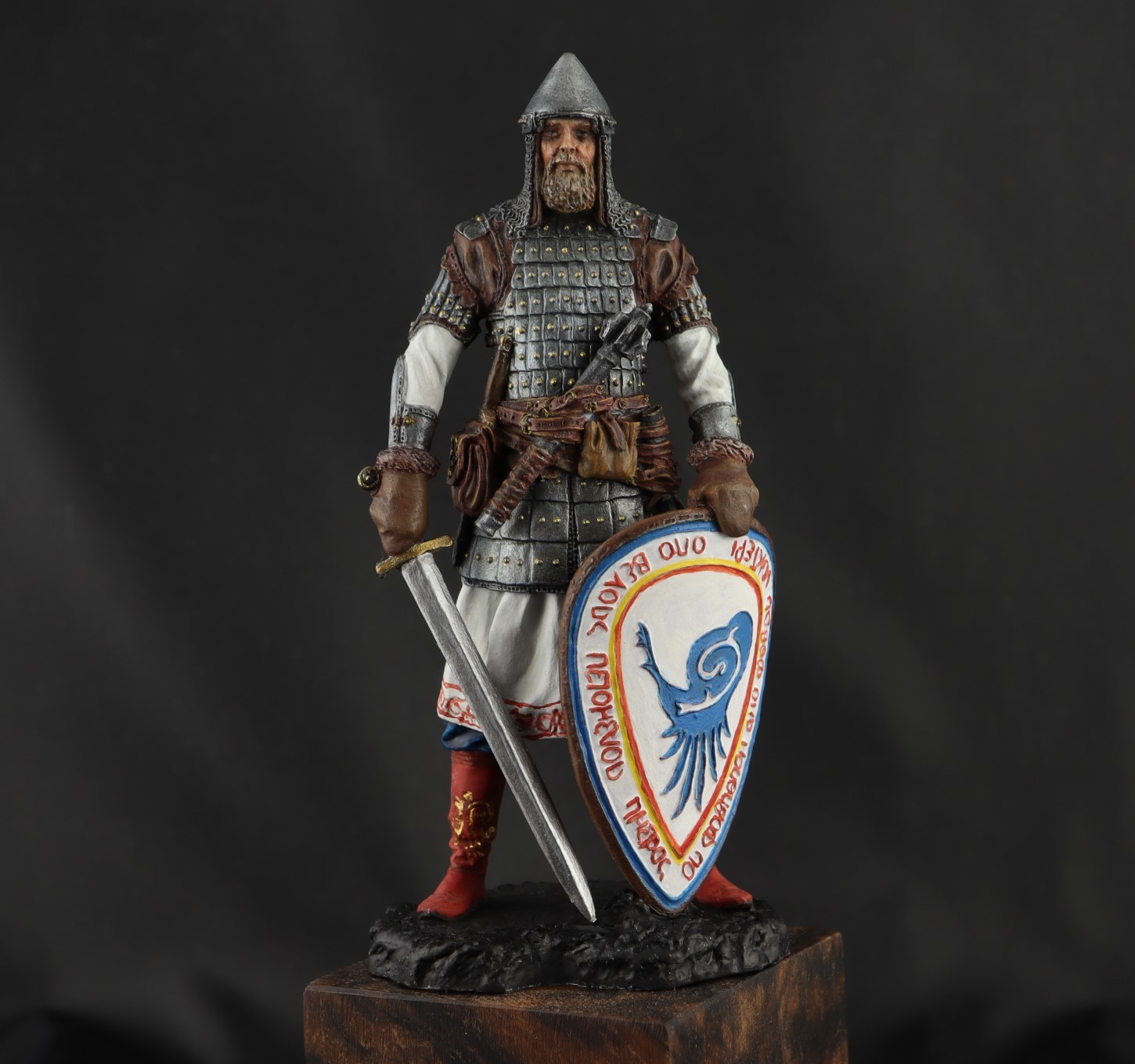 э. солдатики дружина. новгородский дружинник 13 век. рюрик оловянная миниатюра. э.