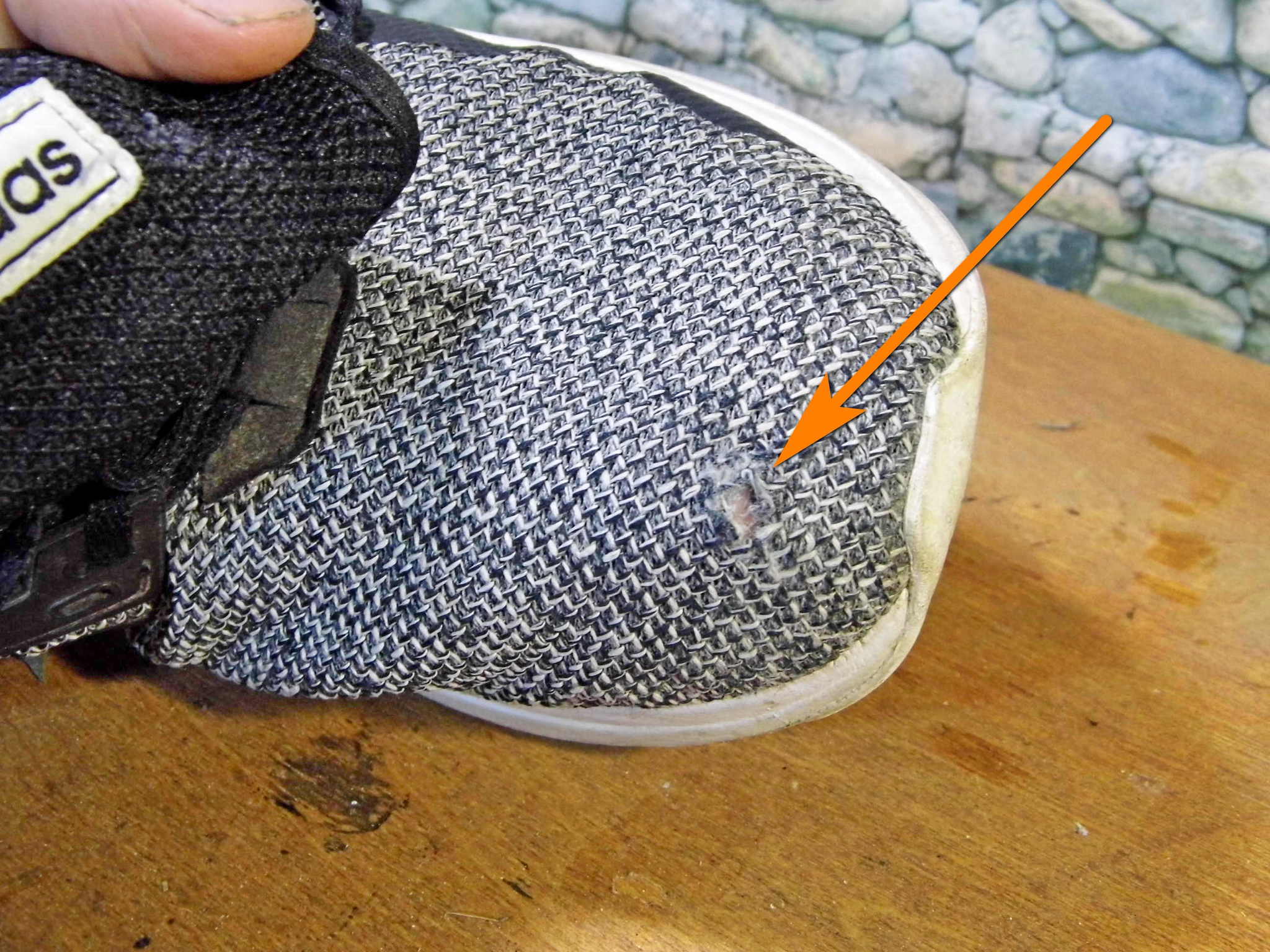 Adidas sneakers - fixing a hole in the mesh - My, Shoe repair, Shoes, Longpost