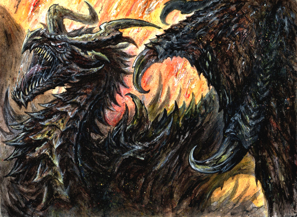 big fish - Art, The elder scrolls, The Elder Scrolls V: Skyrim, The Dragon, Alduin, Longpost