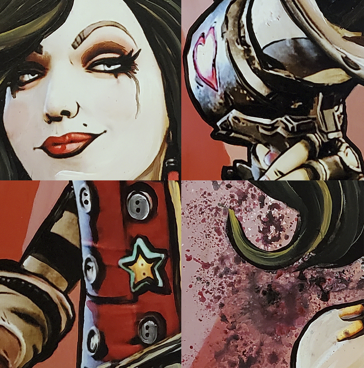 Painting Moxie - My, Painting, Girls, Mad Moxxi, Art, Art, Modern Art, Painting, Interior, , Oil painting, Fan art, Borderlands, Longpost