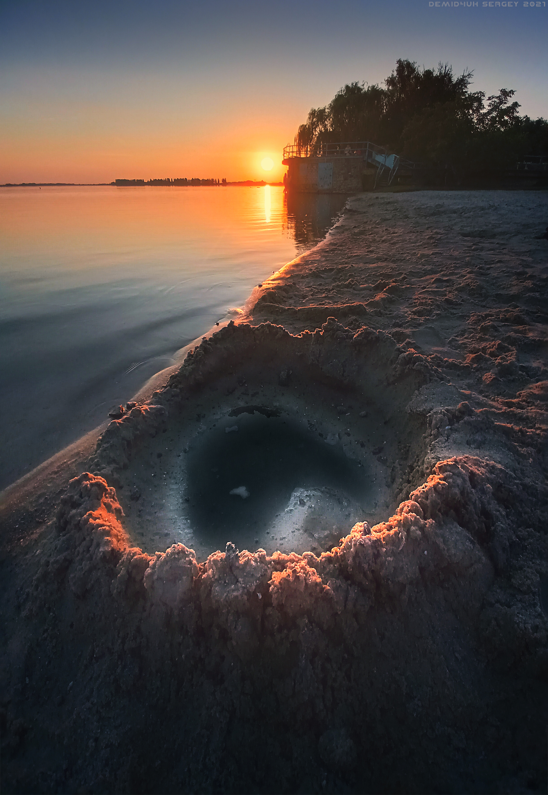 Miniature volcanoes of Zelenodolsk)) - My, Photo on sneaker, Landscape, Sunset, Beach, Sand, Zelenodolsk, Redmi