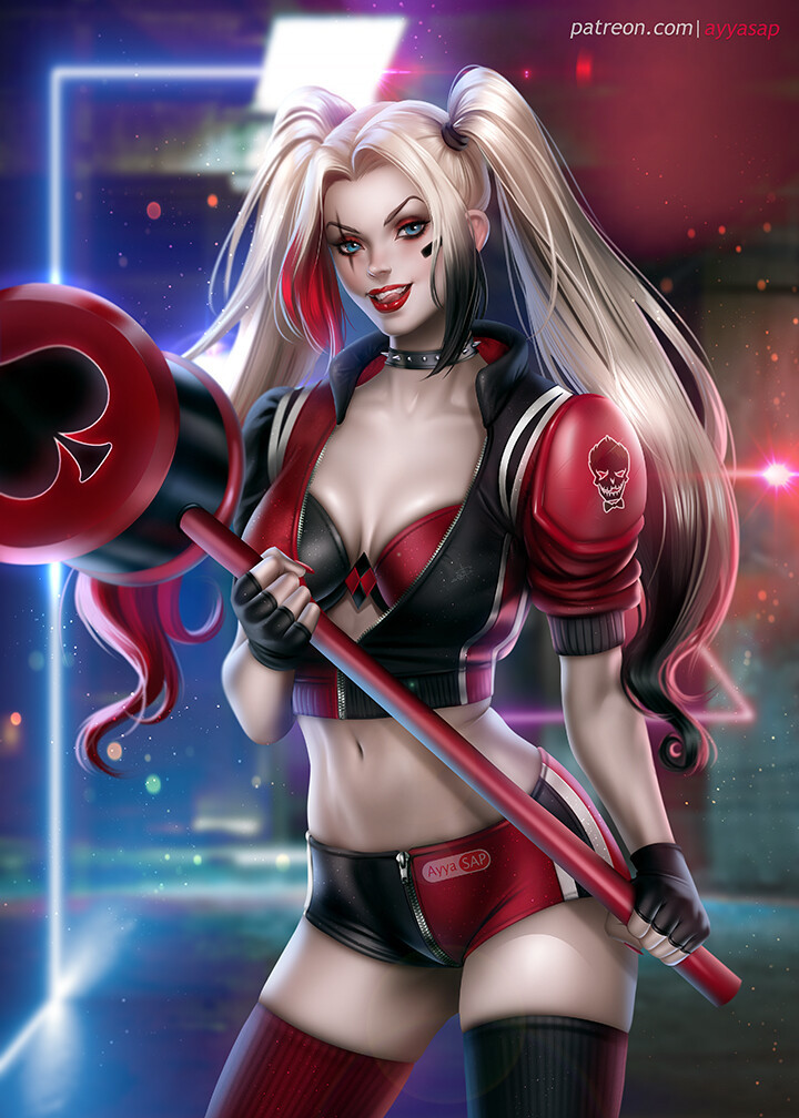 Harley Quinn in the works of various authors - Drawing, Dc comics, Harley quinn, Girls, Suicide Squad, Catwoman, Selina Kyle, Poison ivy, , Pamela Isley, Sam yang, Derrick Chew, Marmalademum, Artgerm, AyyaSAP, Art, Longpost