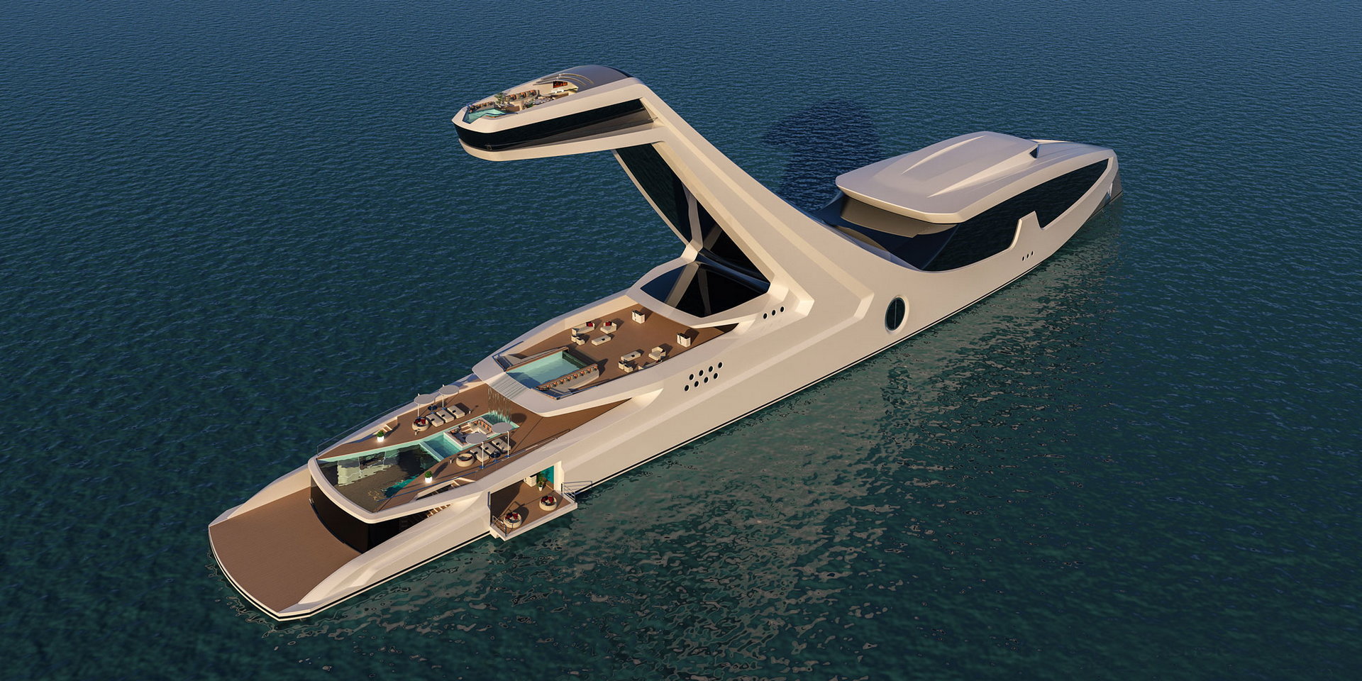 Superyacht design project Shaddai - Designers from God, Billiard table, Longpost, Yacht