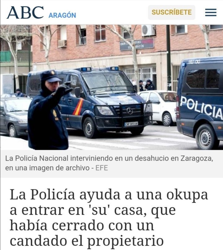 In Spain, dissatisfaction with the law, the judiciary and the police is growing - Spain, news, Police, Court, Squatting, Longpost, Screenshot