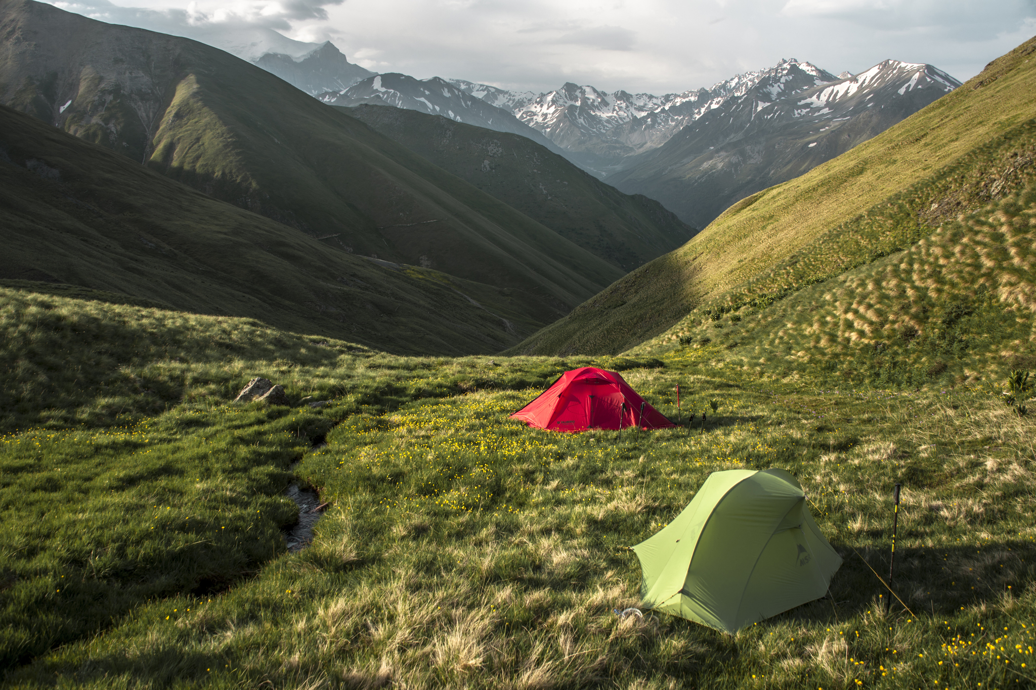 Early morning - My, The mountains, Tourism, Mountain tourism, Hike, The photo, Nature, Landscape, Caucasus, , Elbrus, Karachay-Cherkessia, Tent