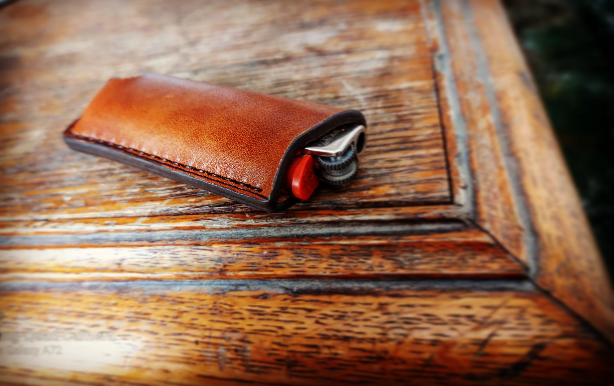 Lighter case - My, Leather, Natural leather, Handmade, Hand_made, Leather products, With your own hands, Needlework without process