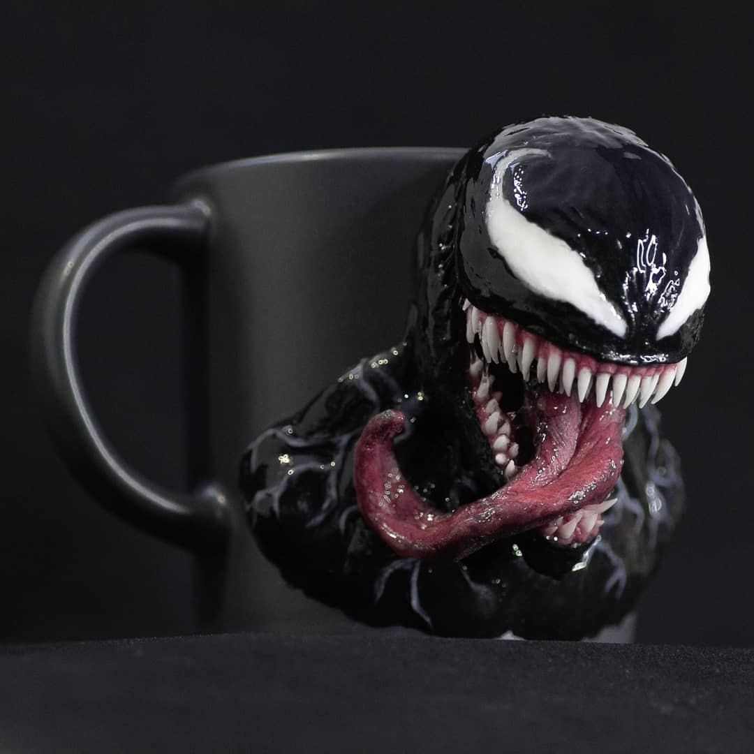 We are venom - Моё, Веном, Полимерная глина, Ручная работа, Длиннопост, Marvel, Рукоделие без процесса