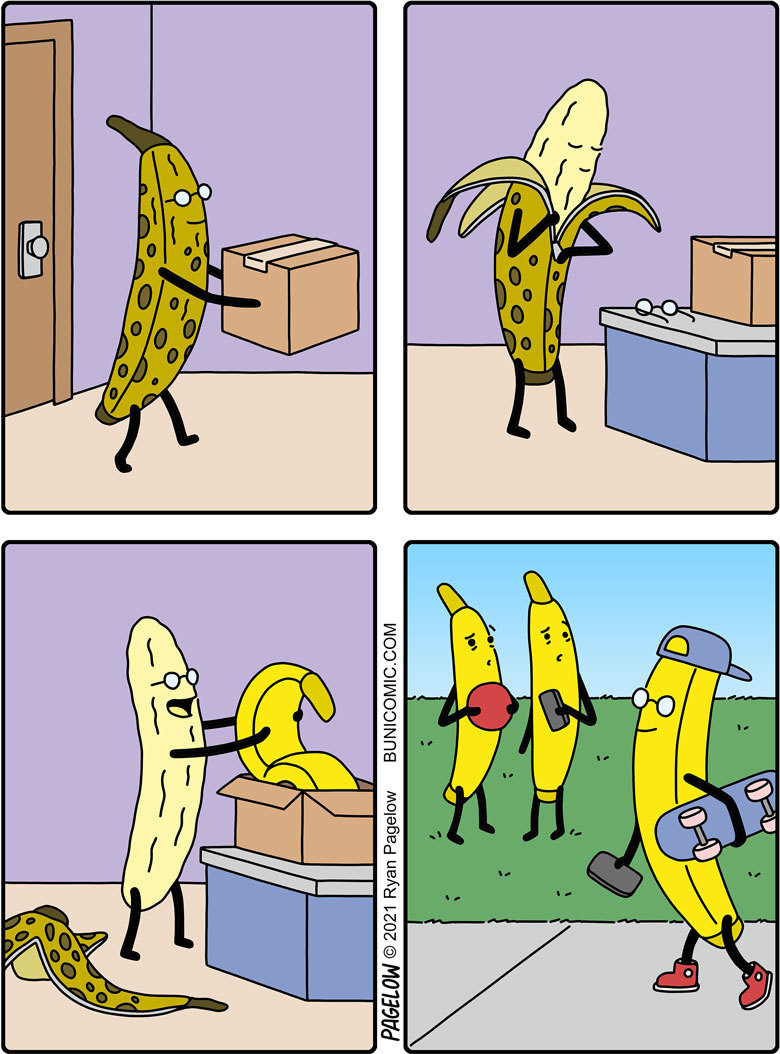 The second life of a banana - Buni, Pagelow, Banana, Dressing up, Comics