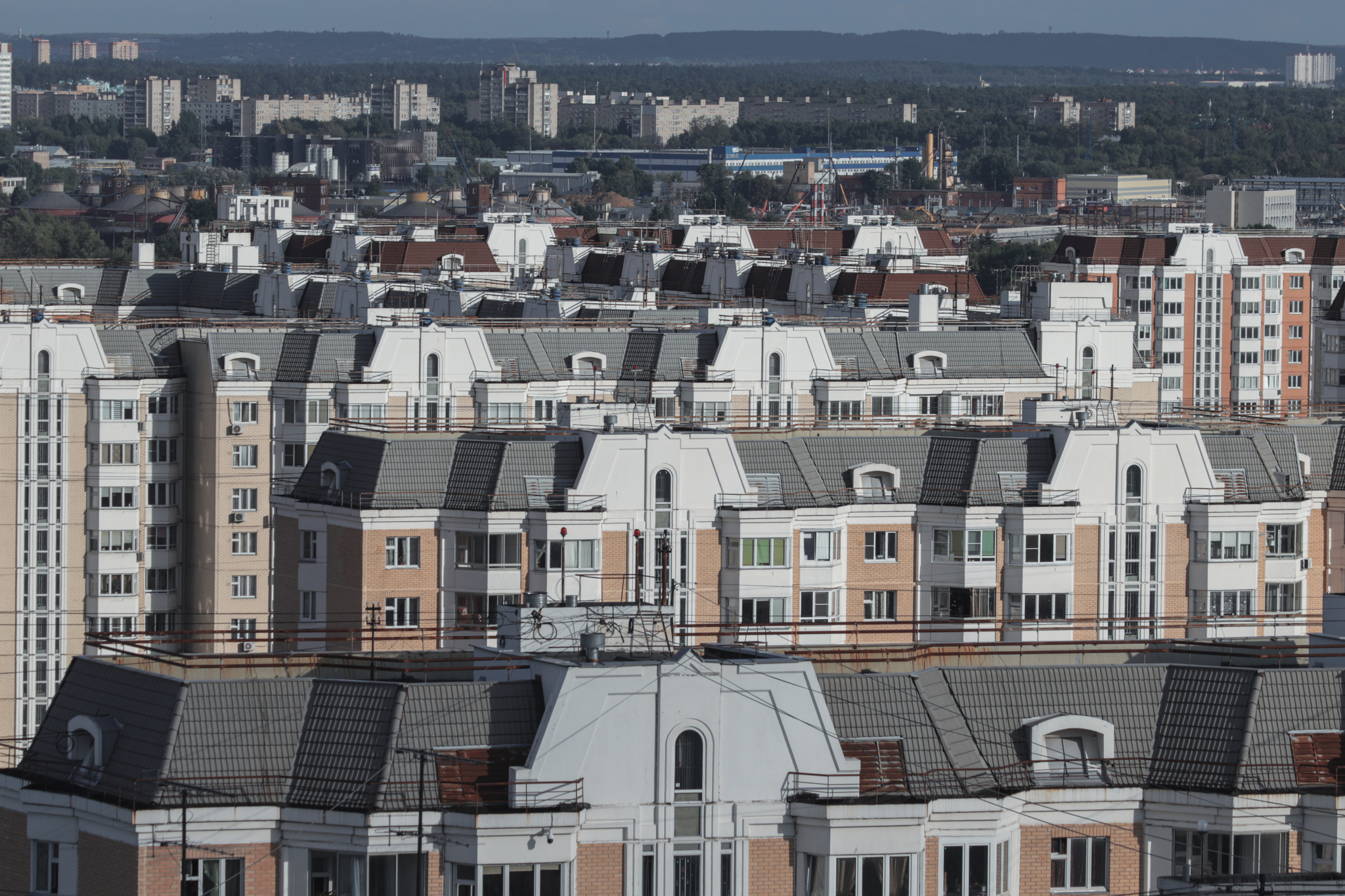 Outskirts of Moscow from above.Panel ghetto - My, Country, Russia, Town, Moscow, The photo, Photographer, Roof, Architecture, , the USSR, Longpost