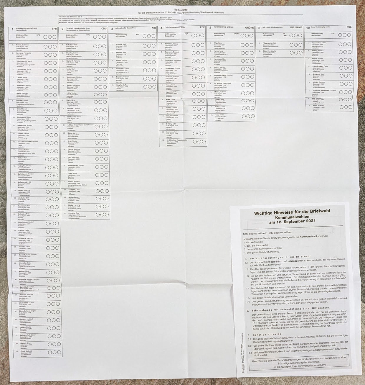 Communal elections in Germany. What does the ballot look like - My, Elections, Politics, Bulletin, Germany, Vote