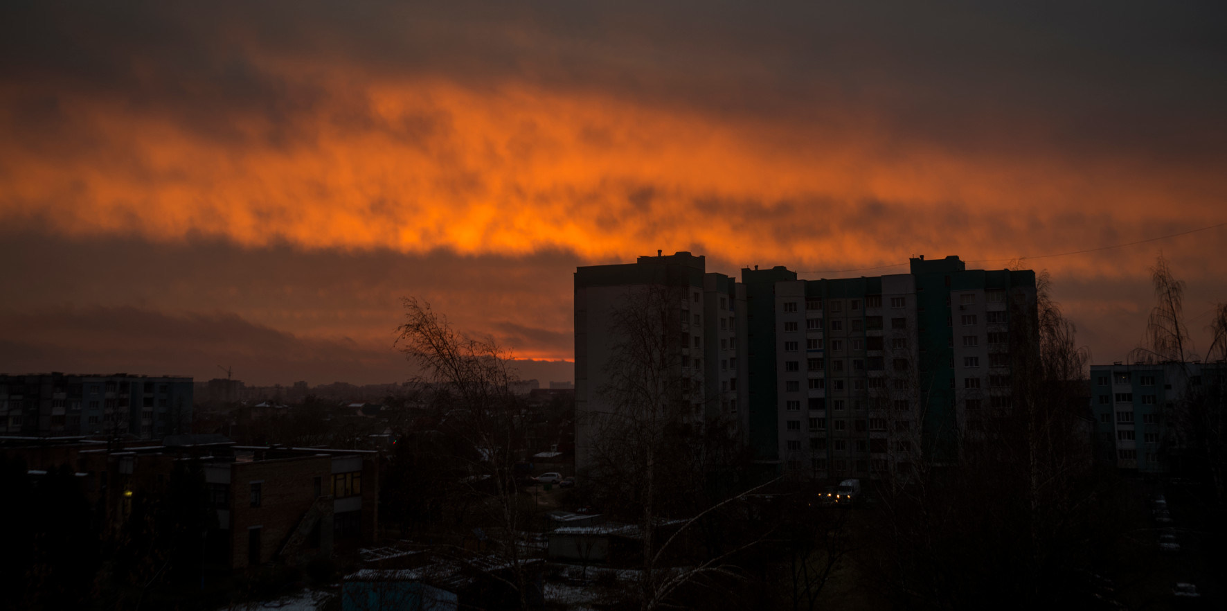 In Bobruisk... - My, Weather, Sky, Bobruisk, Nikon, View from the window, The photo, Clouds, Longpost