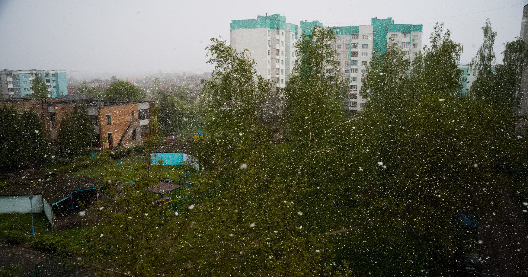 In Bobruisk... - My, Weather, Sky, Bobruisk, Nikon, View from the window, The photo, Clouds, Longpost