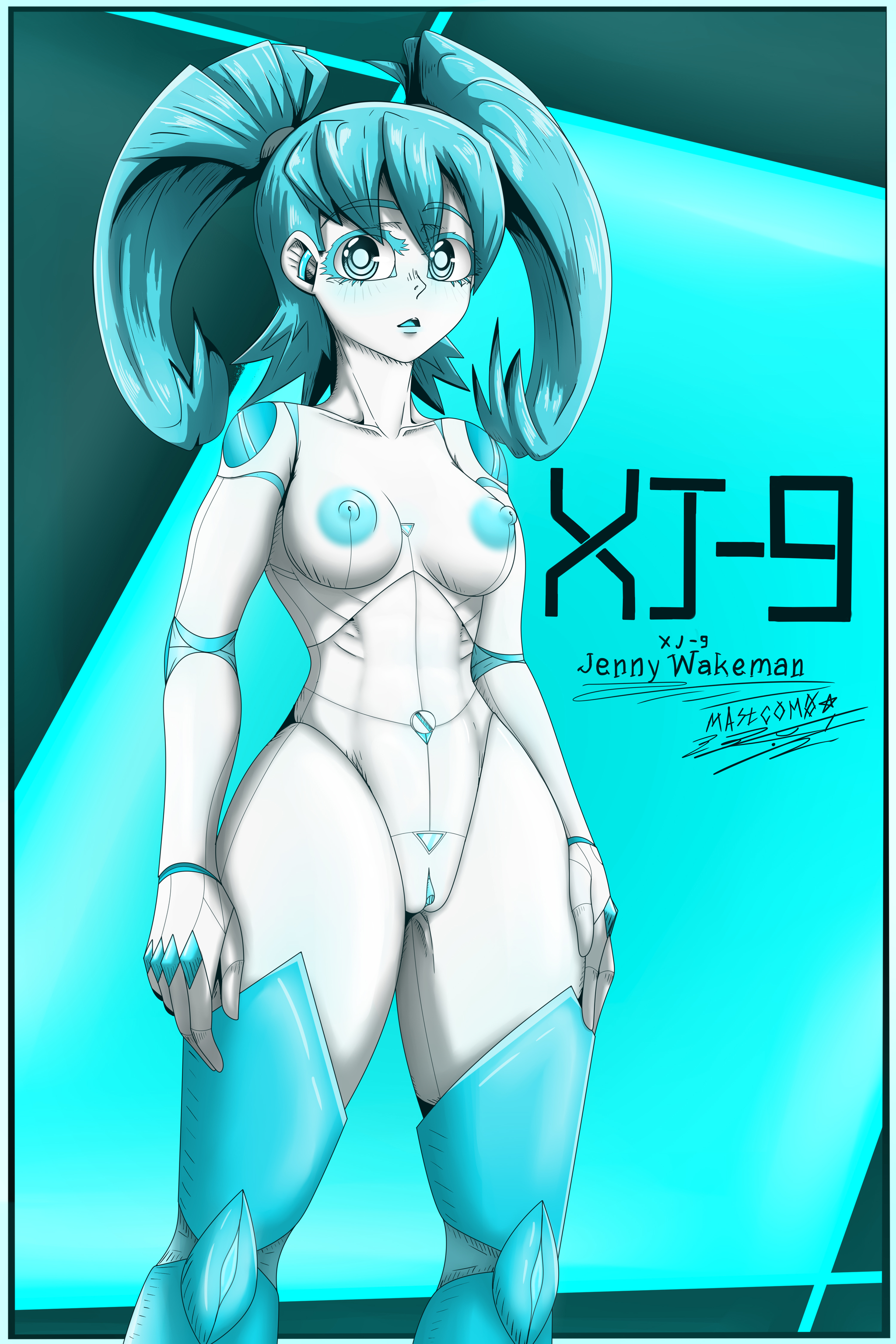 XJ-9 - NSFW, My, Hand-drawn erotica, Erotic, Art, Drawing, Nudity, Labia, Boobs, Jenny Wakeman (Xj-9), , My Life as a Teenage Robot, Longpost