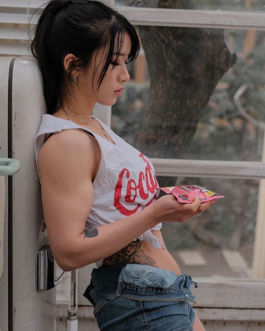 Korean Lee Yu Lim (en.pro_lim) - NSFW, Strong girl, Fitonyashka, Fitness, Fitness Bikini, Sports girls, Girls, Asian, Video, Longpost, Girl with tattoo, , Tattoo