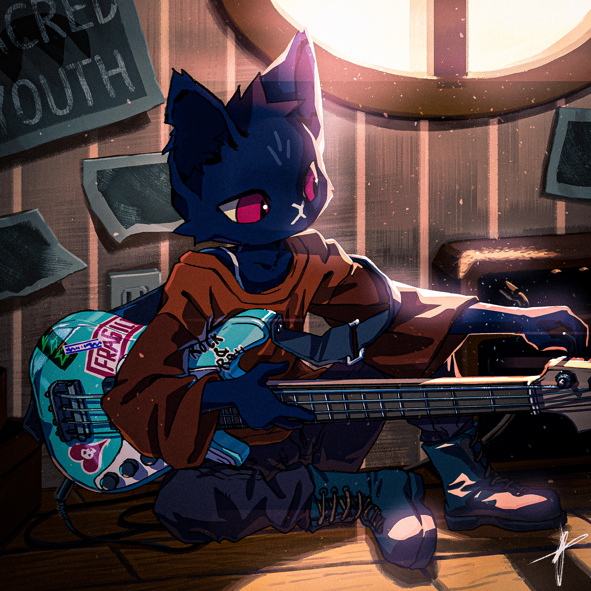 Art with Mei - Night in the Woods, Furry art, Furry cat, Mae borowski, Computer games, Longpost, Furry, A selection