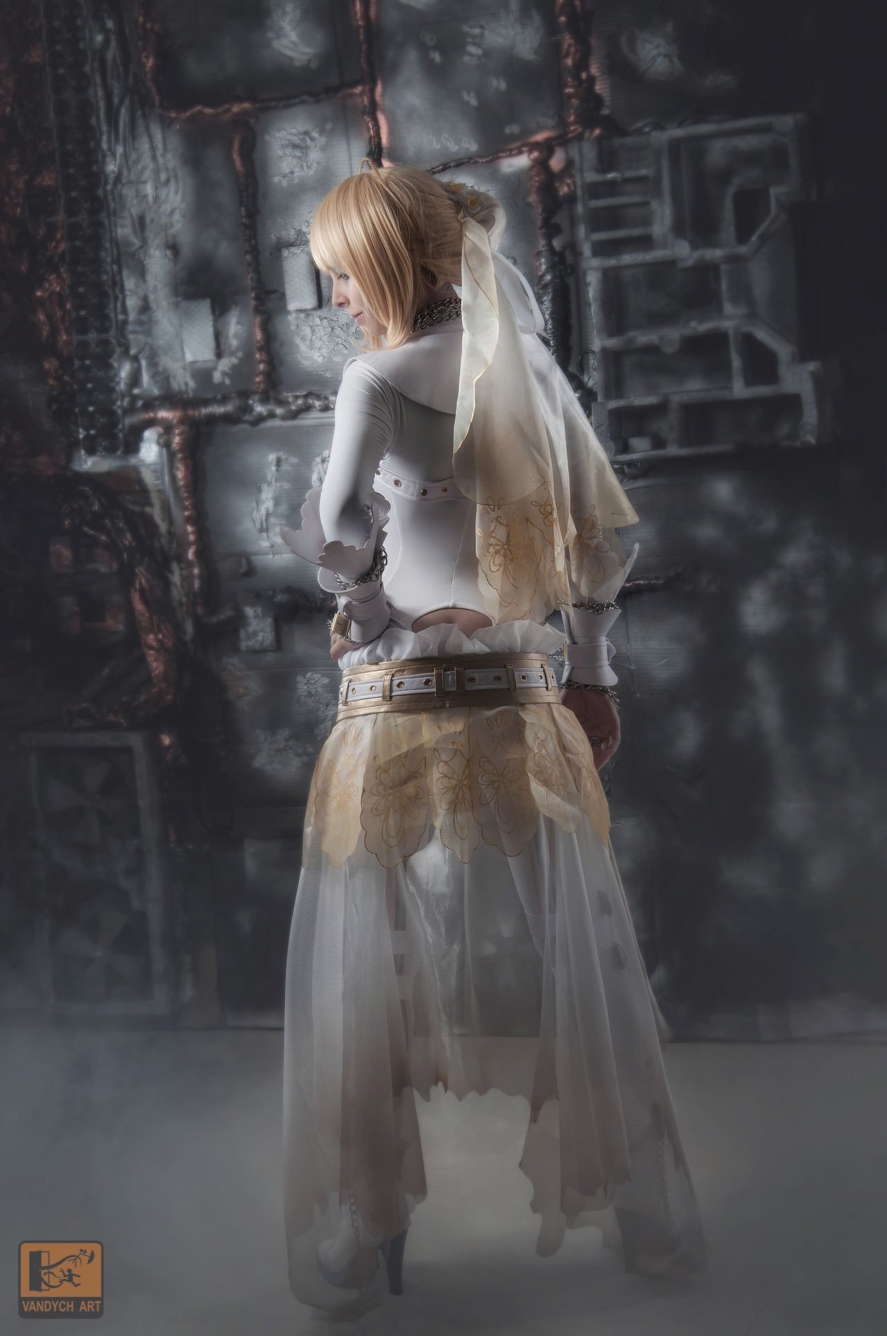 Disharmonica - Saber Bride - NSFW, Cosplay, Erotic, Booty, Girls, Boobs, Disharmonica, Longpost