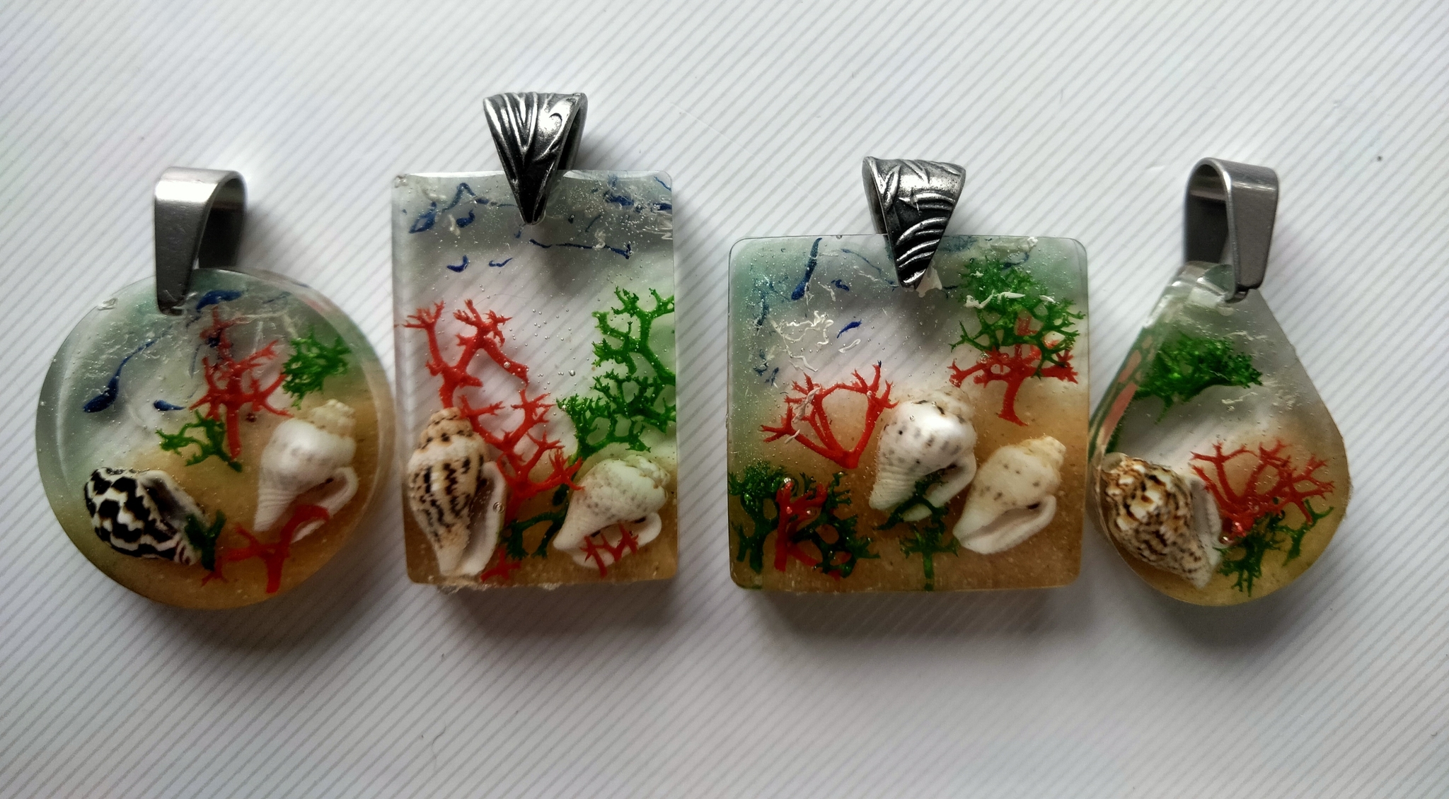 Epoxy. - My, Epoxy resin, Sea, Seashells, Dried flowers, Longpost, Needlework without process