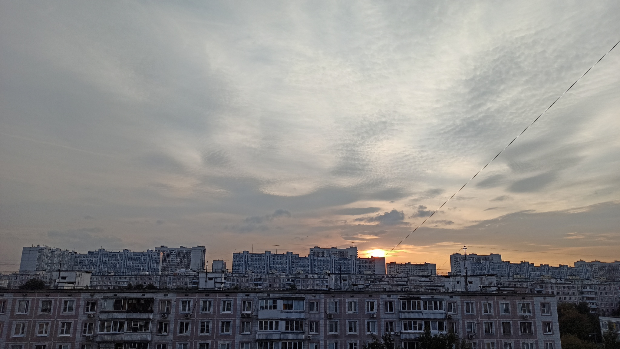 Sky over the city - My, Moscow, Sunset, Longpost