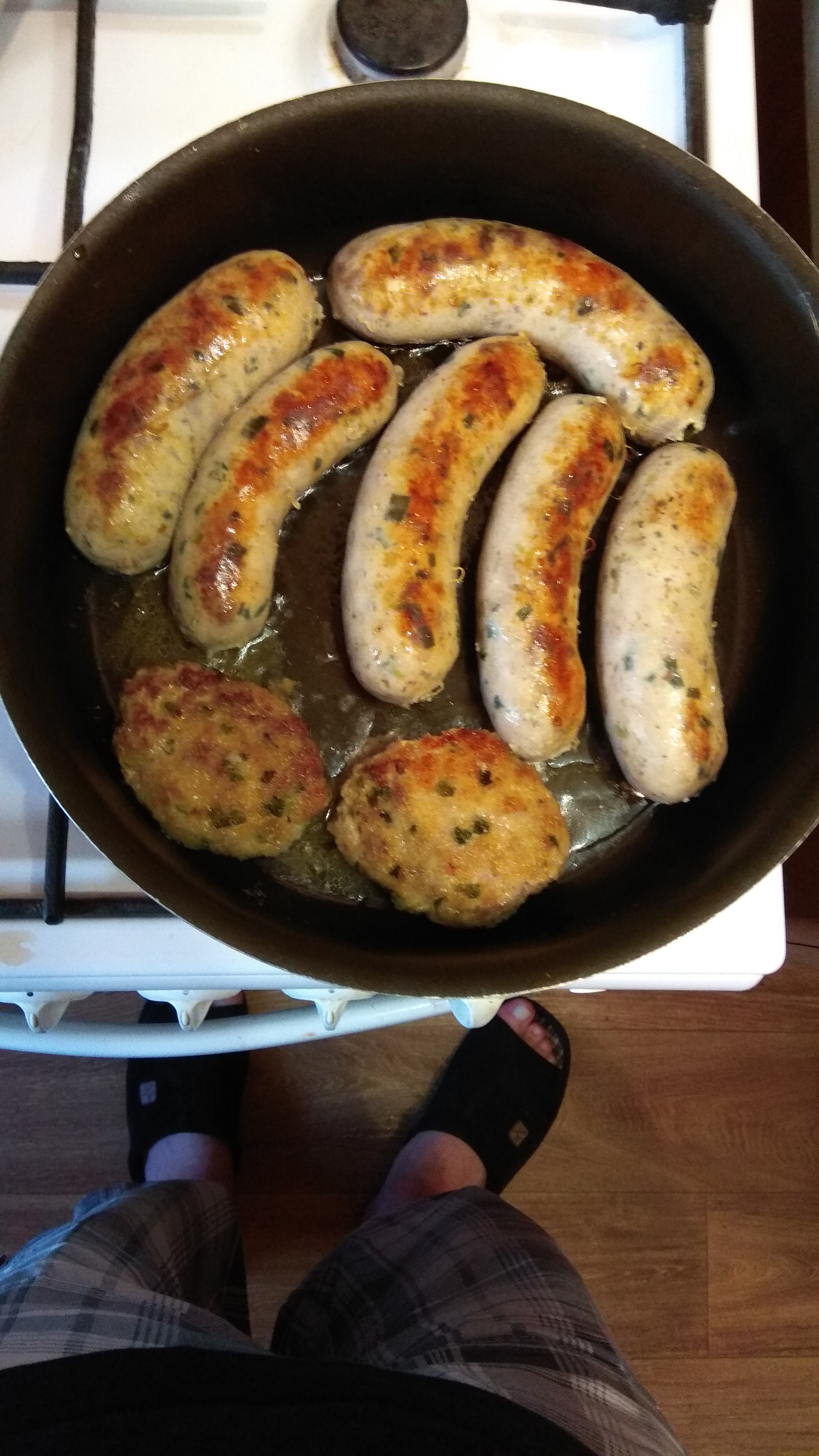 Sausages for frying (impromptu) - My, Sausages for frying, Men's cooking, Homemade sausage, Longpost, Food