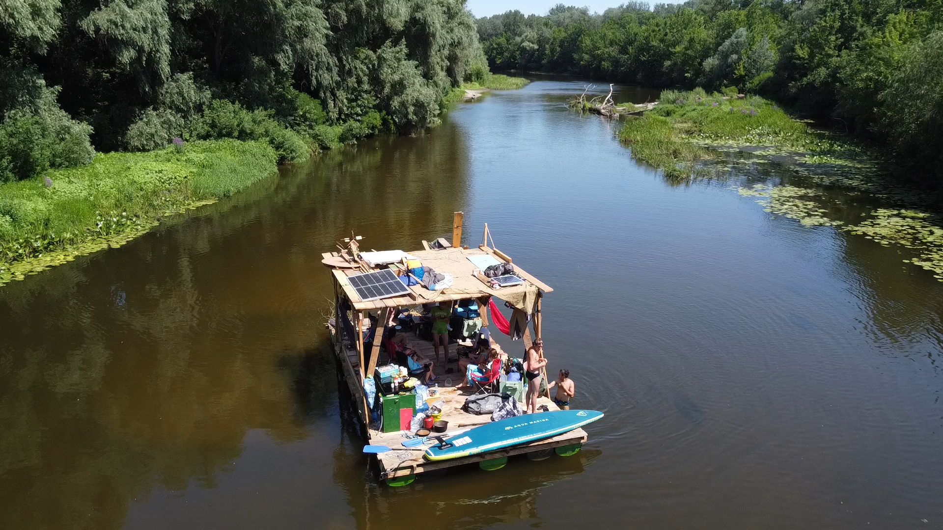 Rafting on a raft. 3rd day - My, Alloy, Relaxation, Leisure, With your own hands, Video, Longpost, River, Raft