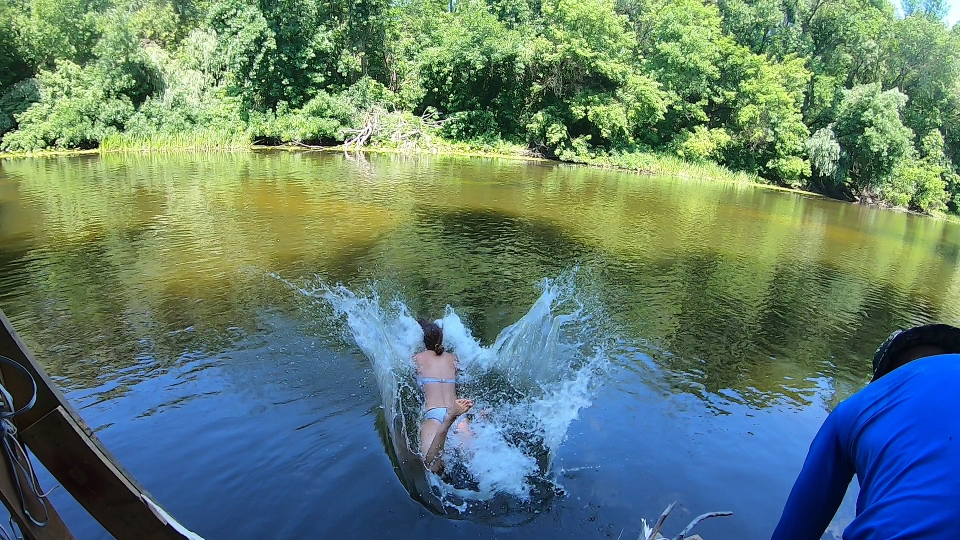 Rafting on a raft. 3rd day - My, Alloy, Relaxation, Leisure, With your own hands, Video, Longpost, River, Raft