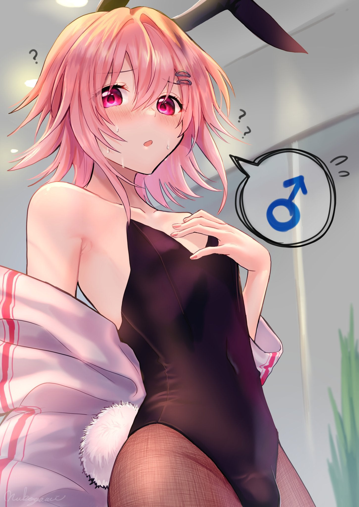 More Astolfo Needs - NSFW, Its a trap!, Anime trap, Anime art, Trap Art, Astolfo, Fate, Choker, Swimsuit, Longpost, , Bunnysuit