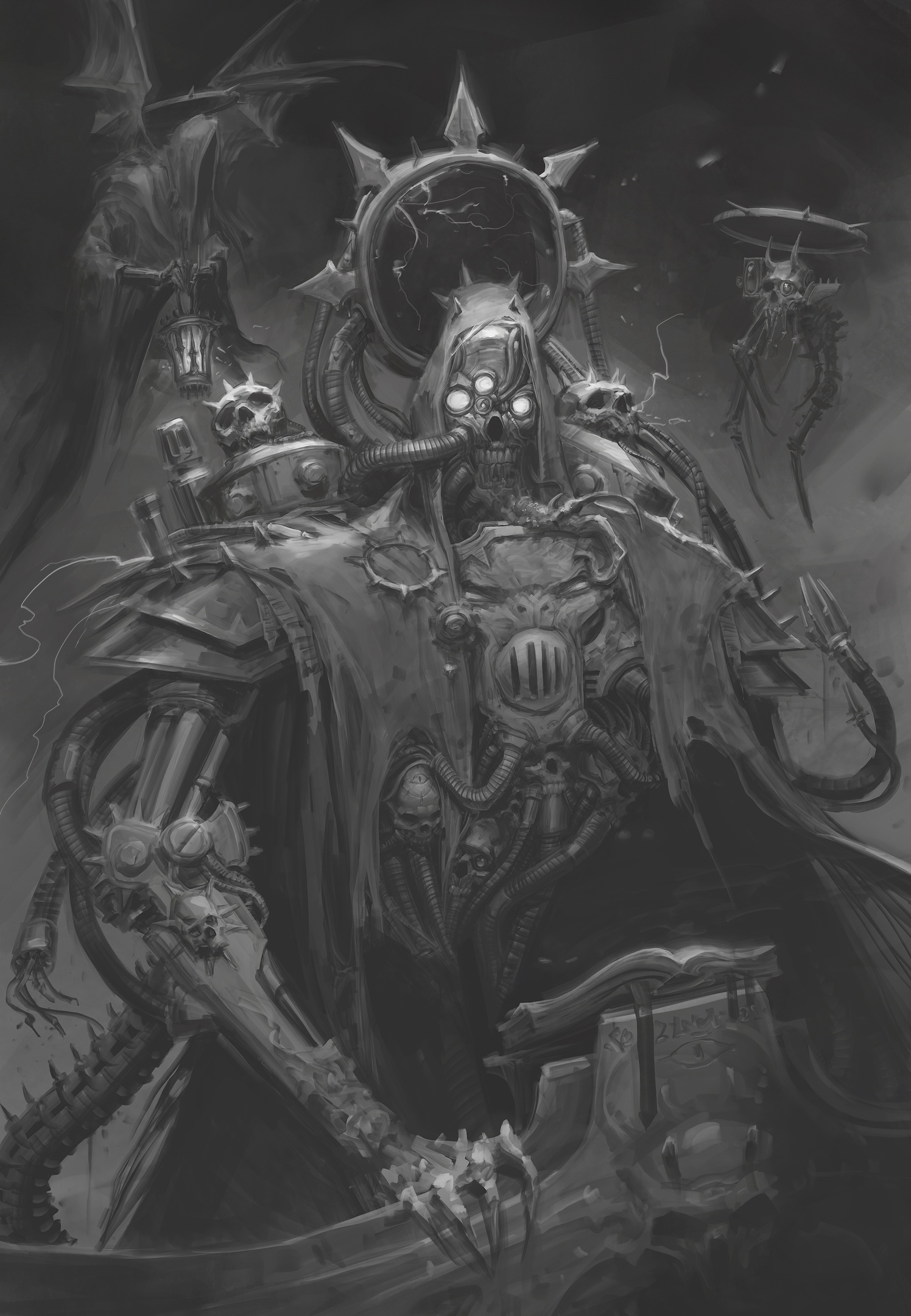 Кельбор-Хал, глава Темных Механикумов - Warhammer 40k, Chaos Undivided, Dark Mechanicus, Wh Art