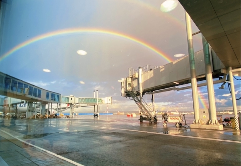 Rainbow - Rainbow, The airport, The photo