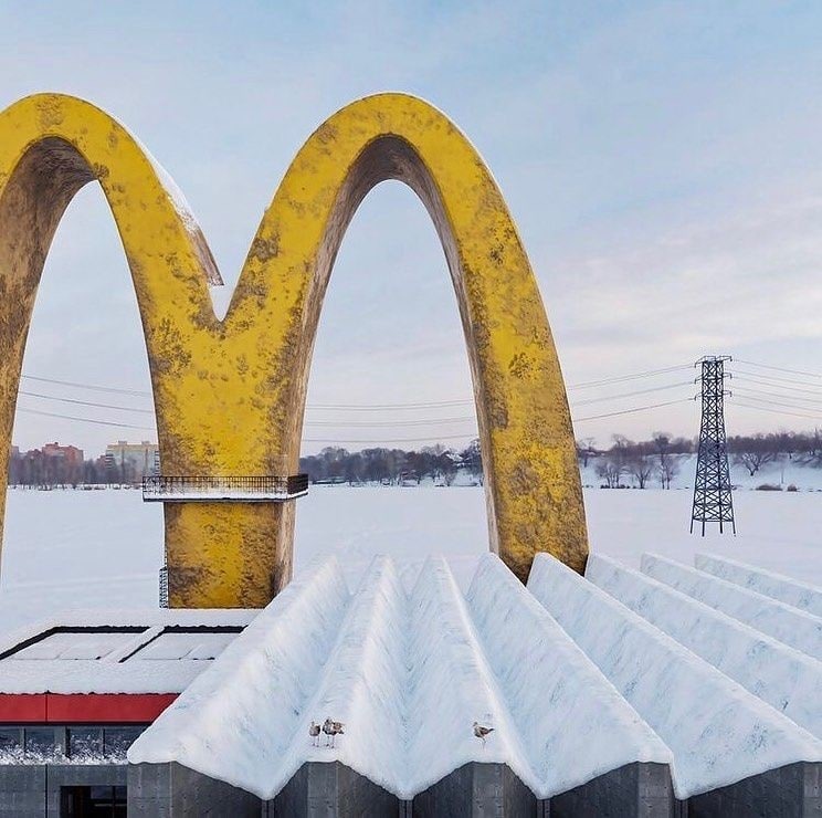 American fast food meets the brutalism of socialism - Architecture, the USSR, Brutalism, Soviet architecture, Socialism, Longpost, 3D