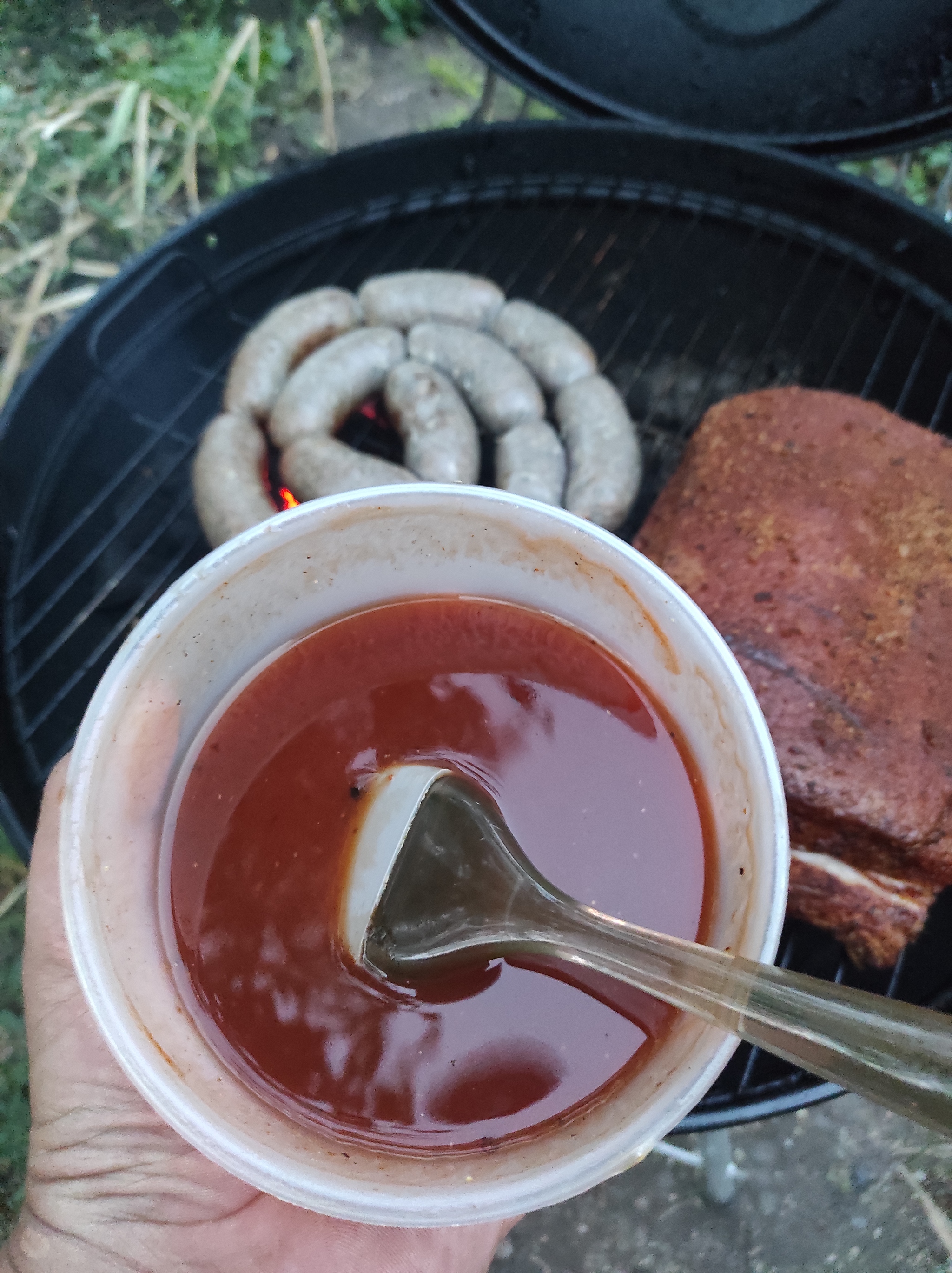 BBQ pork loin - My, Pork, Grill, B-B-Q, Meat, Loin, Video, Longpost, Recipe