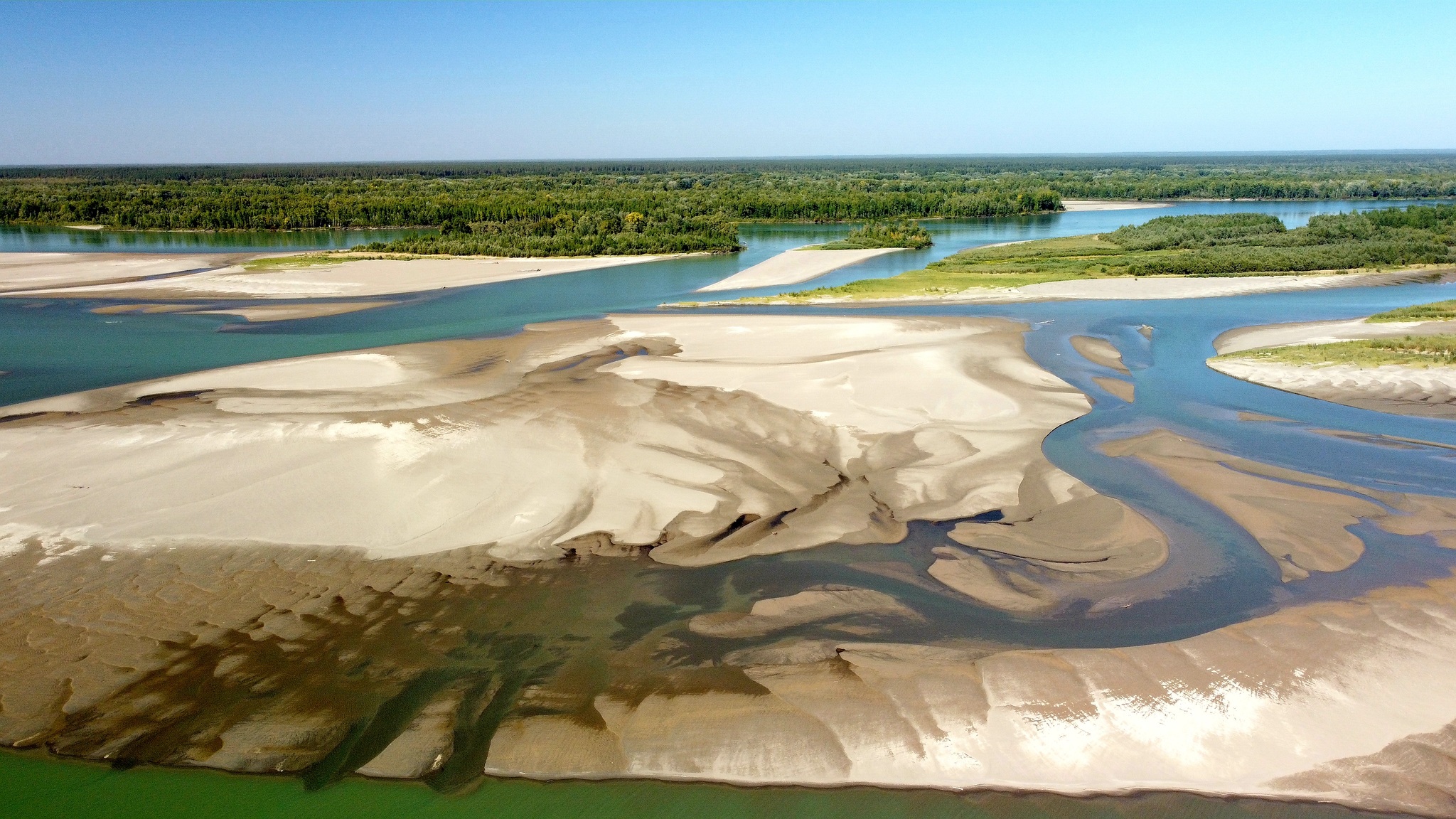 Islands on the Ob - My, Ob, River, Sand, Abstraction, Altai region, Dji, Nature, Landscape, , Russia, Longpost, The photo