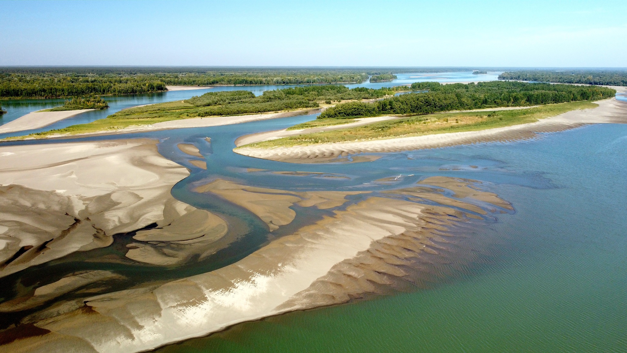 Islands on the Ob - My, Ob, River, Sand, Abstraction, Altai region, Dji, Nature, Landscape, , Russia, Longpost, The photo