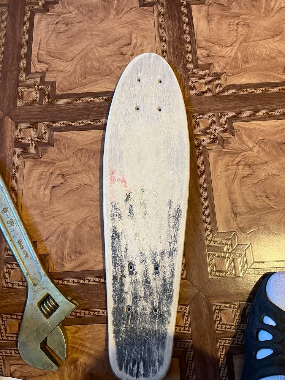 Sticking skins on a mini-cruiser - My, a penny, , Cruiser, Longboard, Skate, Skateboarding, Surfing, With your own hands, Longpost, , Needlework with process