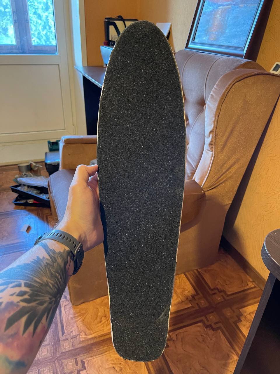 Sticking skins on a mini-cruiser - My, a penny, , Cruiser, Longboard, Skate, Skateboarding, Surfing, With your own hands, Longpost, , Needlework with process