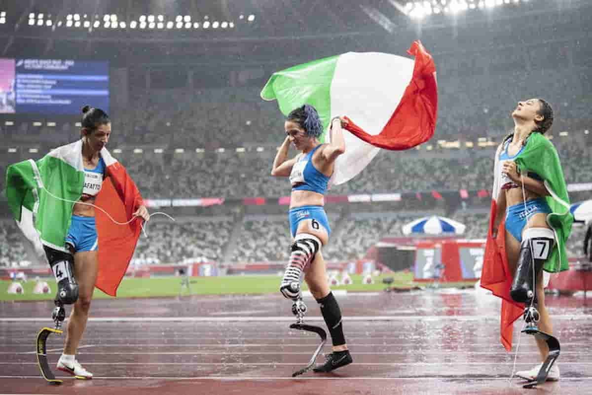 Italian pedestal - Paralympics, Tokyo, Run, Women, Italy