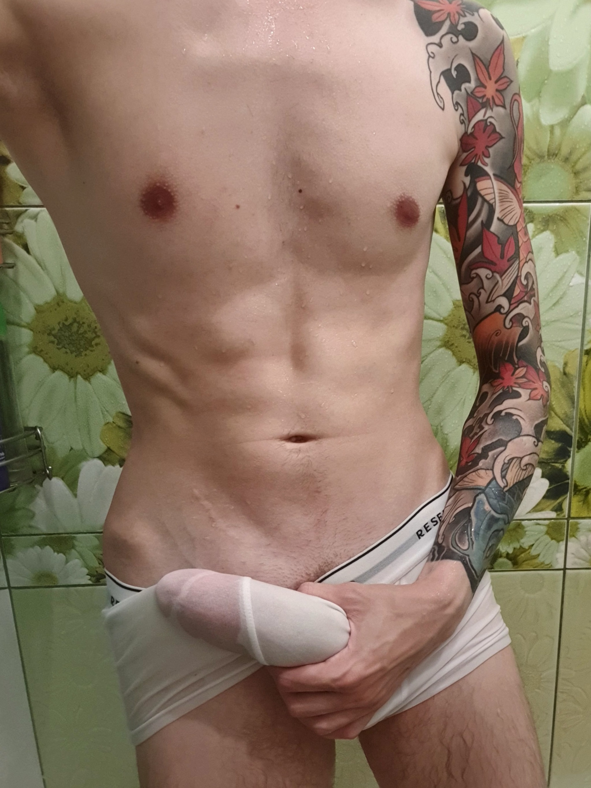 In white - NSFW, My, Men, Erotic, Sexuality, Penis, Big size, Shower, Longpost, Playgirl, Copyright, Author's male erotica