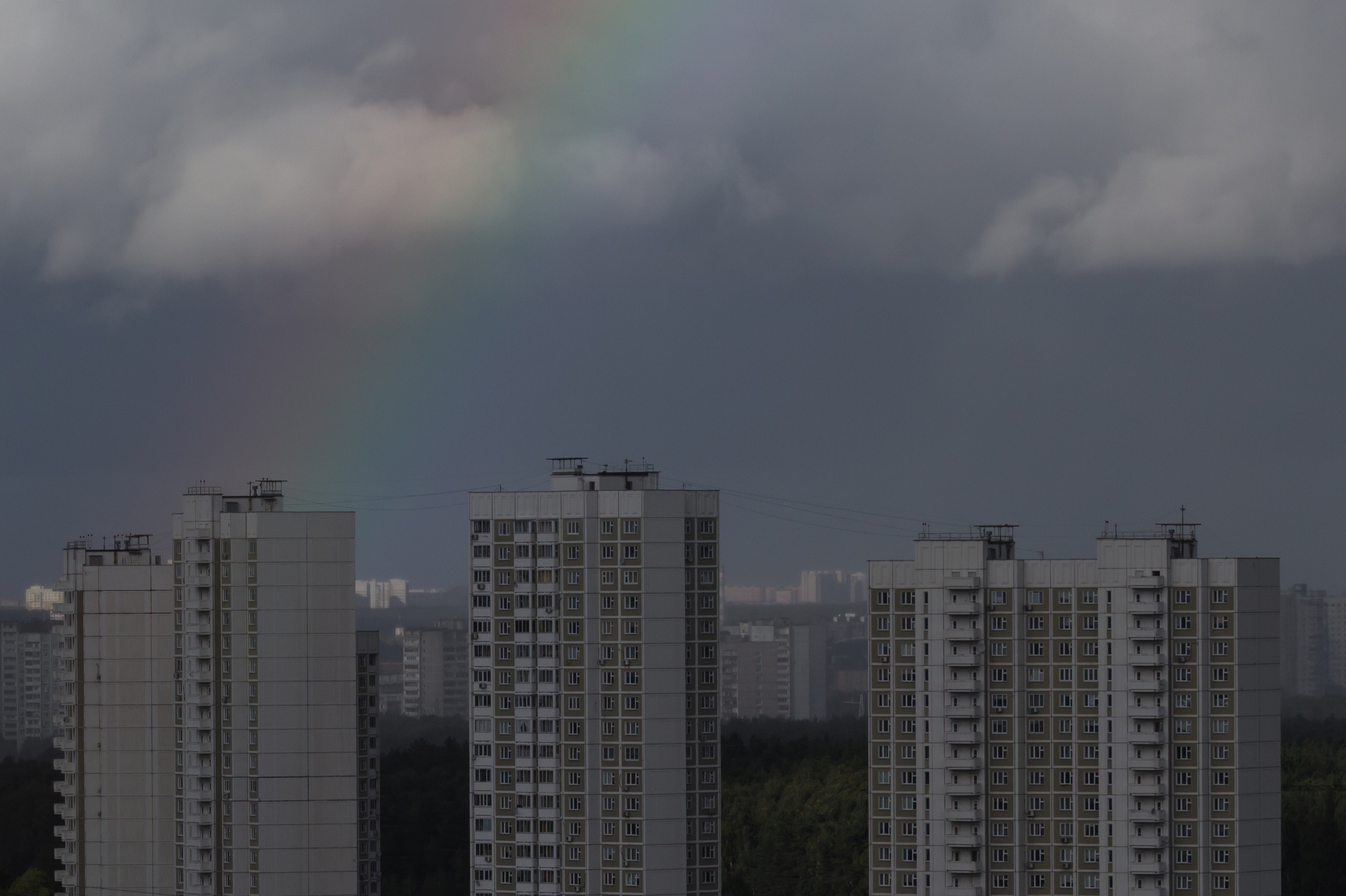 Вчерашняя радуга в Москве | Пикабу