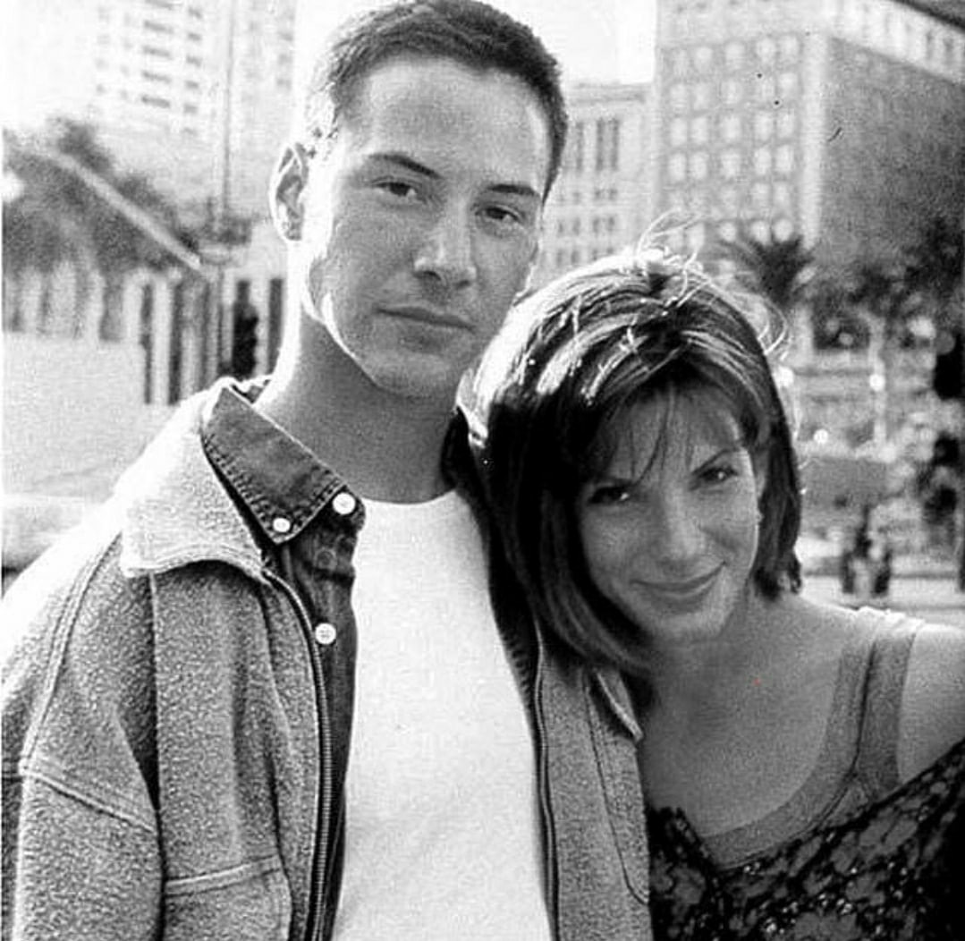 A little bit of nostalgia - Keanu Reeves, Sandra Bullock, Longpost, Actors and actresses, Celebrities, Photos from filming, Speed